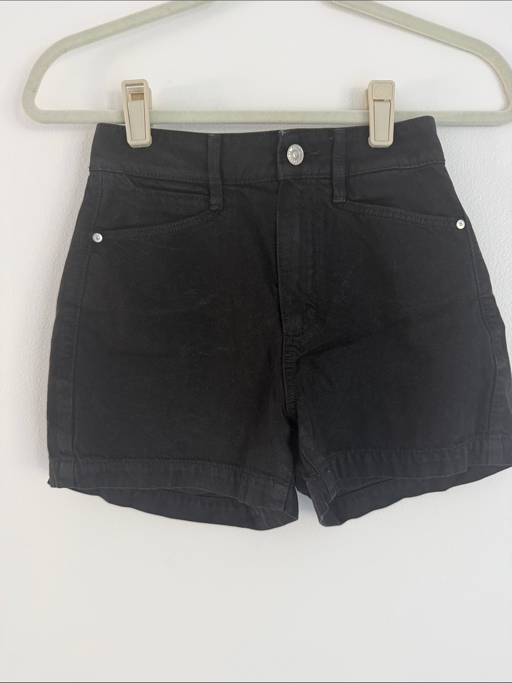 PAIGE Black High-Rise Women’s Shorts